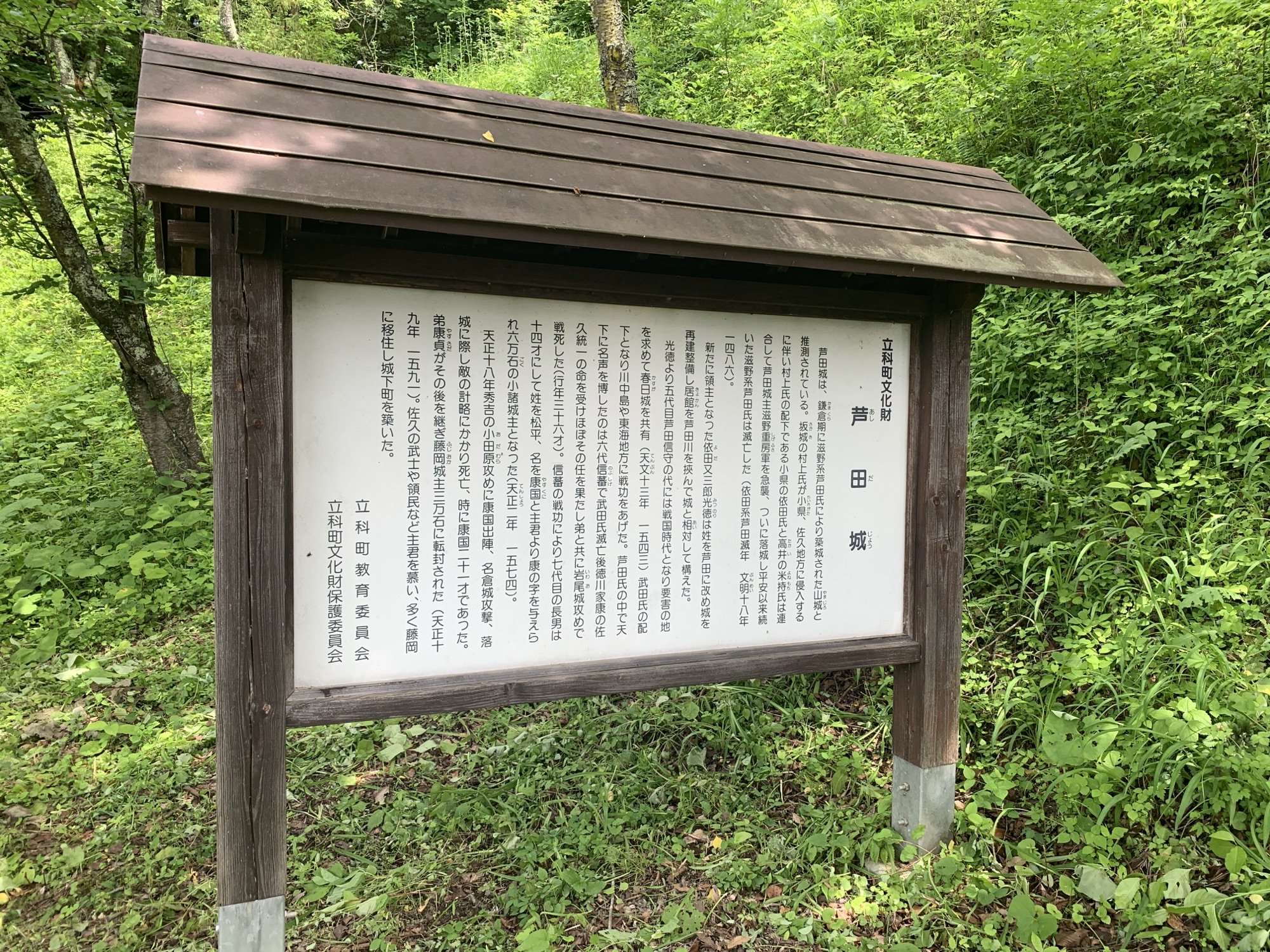 委員会視察 芦田城跡